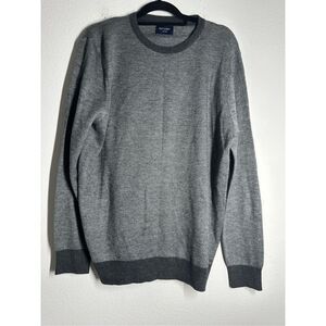 Dan John Men’s Wool Blend Crewneck Knit Sweater Gray Size XL Long Sleeve